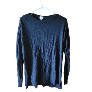 And away youth xxl womens small sweater grey long sleeve